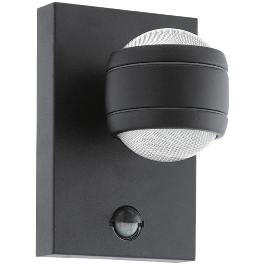 Eglo Sesimba 1 Aplica cu senzor pentru zi si noapte, 2x3.7W, negru