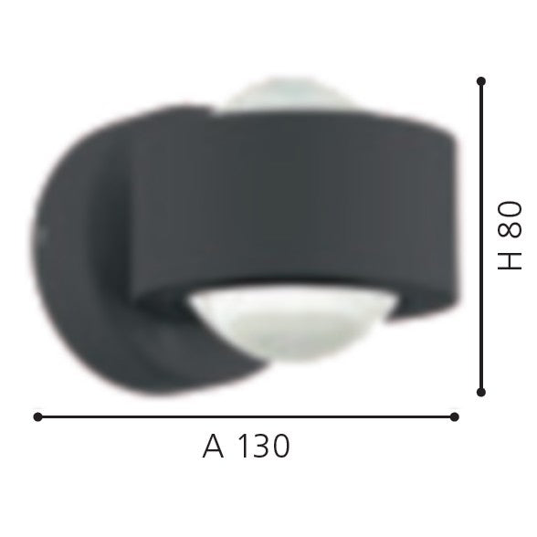 Eglo Ono 2 Aplica 2x2.5W, antracit