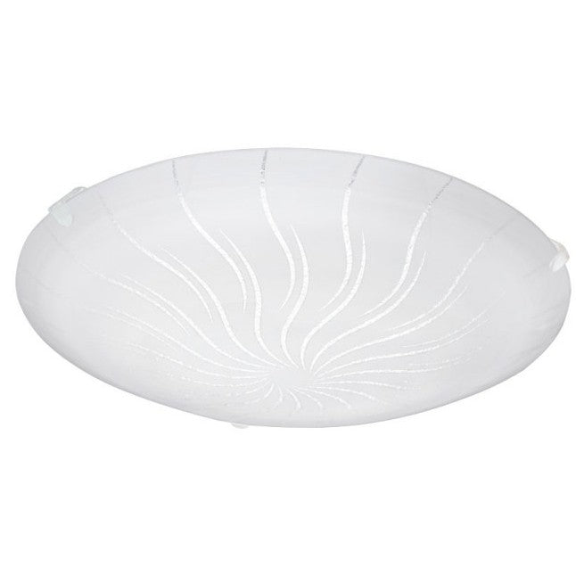 Eglo Margitta 1 Plafoniera 1x11W, alb/transparent, Ø25 cm
