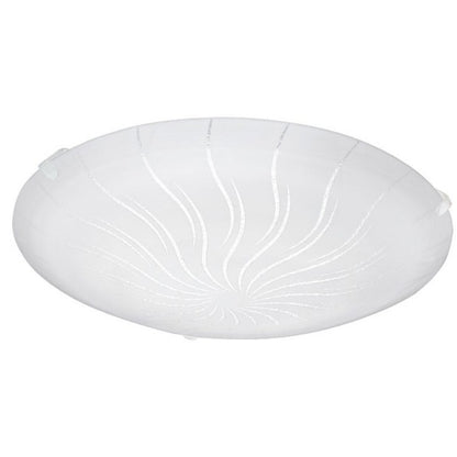 Eglo Margitta 1 Plafoniera 1x11W, alb/transparent, Ø25 cm