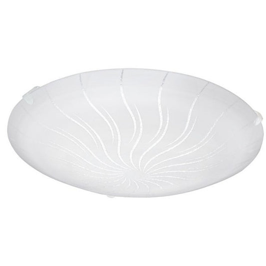 Eglo Margitta 1 Plafoniera 1x11W, alb/transparent, Ø25 cm