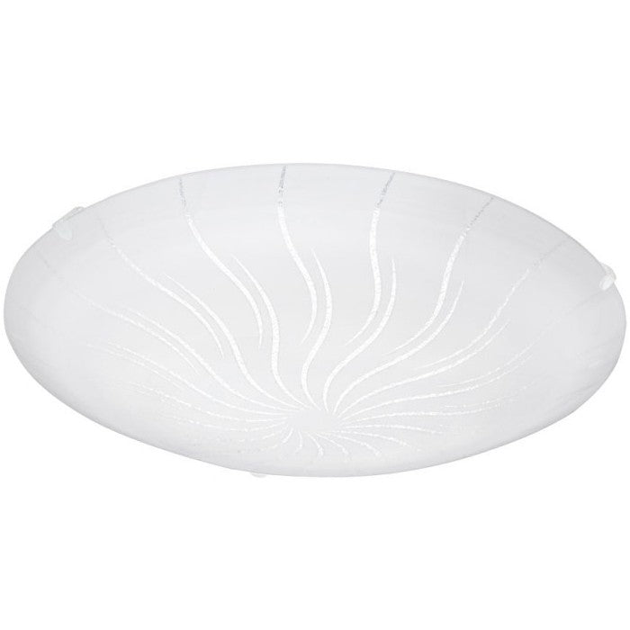Eglo Margitta 1 Plafoniera 1x11W, alb/transparent, Ø31 cm