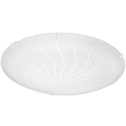 Eglo Margitta 1 Plafoniera 1x11W, alb/transparent, Ø31 cm