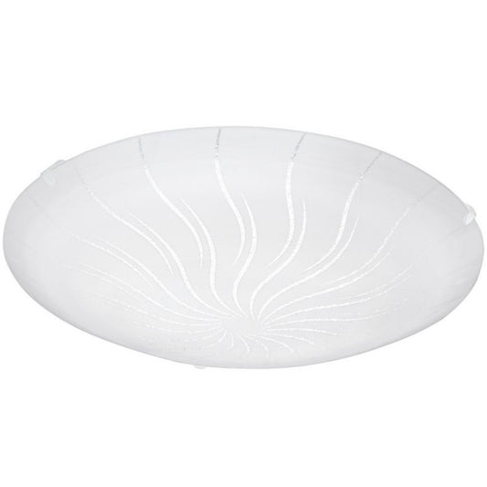 Eglo Margitta 1 Plafoniera 1x11W, alb/transparent, Ø31 cm