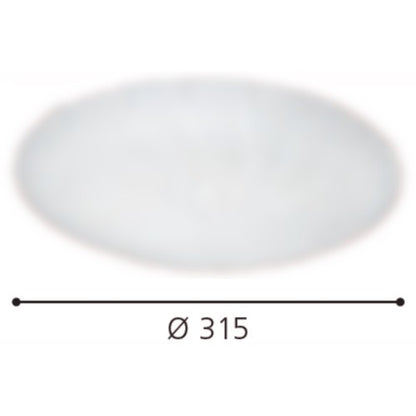 Eglo Margitta 1 Plafoniera 1x11W, alb/transparent, Ø31 cm