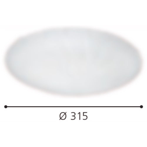 Eglo Margitta 1 Plafoniera 1x11W, alb/transparent, Ø31 cm