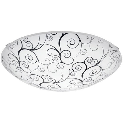 Eglo Margitta 1 Plafoniera 1x11W, alb/negru, Ø32 cm