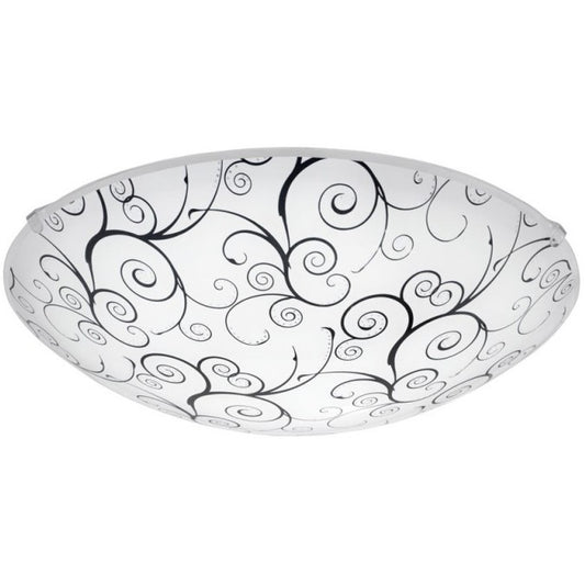 Eglo Margitta 1 Plafoniera 1x11W, alb/negru, Ø32 cm