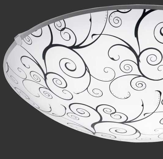 Eglo Margitta 1 Plafoniera 1x11W, alb/negru, Ø32 cm