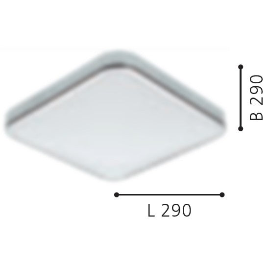 Eglo Manilva 1 Plafoniera 1x16W, alb/crom, 29x29 cm