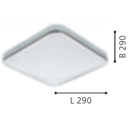 Eglo Manilva 1 Plafoniera 1x16W, alb/crom, 29x29 cm