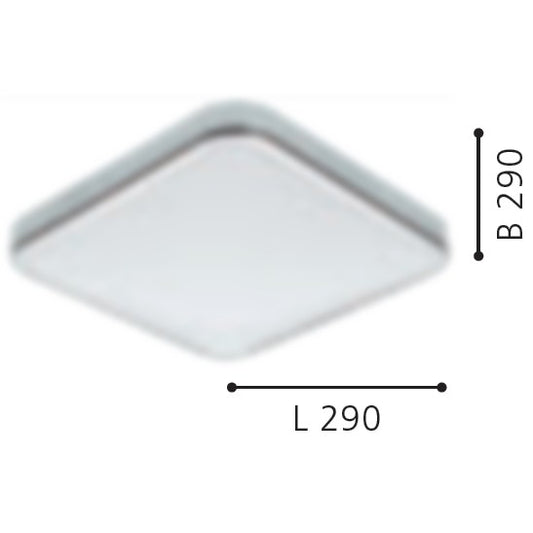 Eglo Manilva 1 Plafoniera 1x16W, alb/crom, 29x29 cm