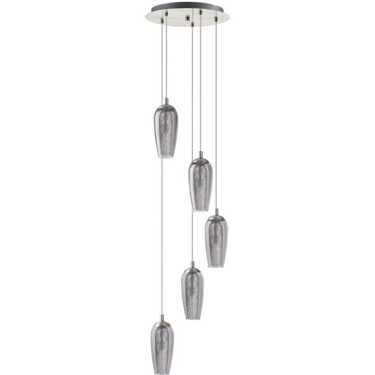 Eglo Farsala Pendul 5x3W, maro/transparent