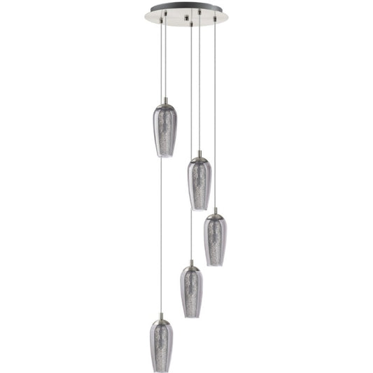 Eglo Farsala Pendul 5x3W, maro/transparent