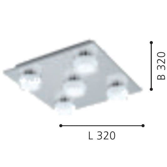 Eglo Romendo 1 Plafoniera 5x7.2W