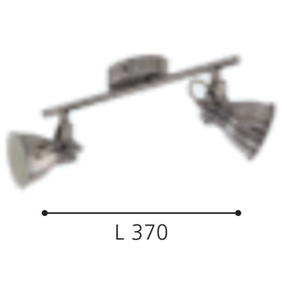 Eglo Seras Aplica cu spot 2x3.3W, crom mat (nickel-antique)