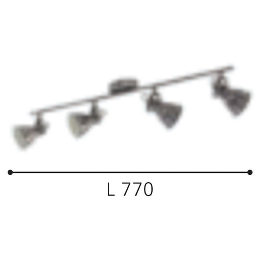 Eglo Seras Plafoniera cu spot 4x3.3W, crom mat (nickel-antique)