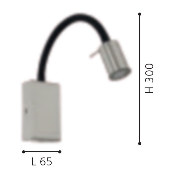 Eglo Tazzoli Aplica 1x3.5W cu port USB, negru/crom mat