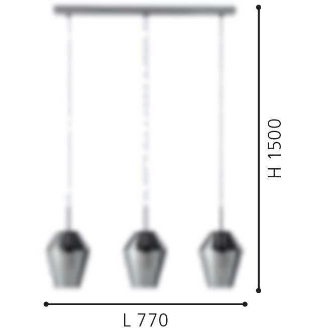 Eglo Murmillo Pendul 3x28W, negru