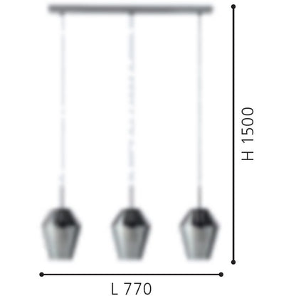 Eglo Murmillo Pendul 3x28W, negru