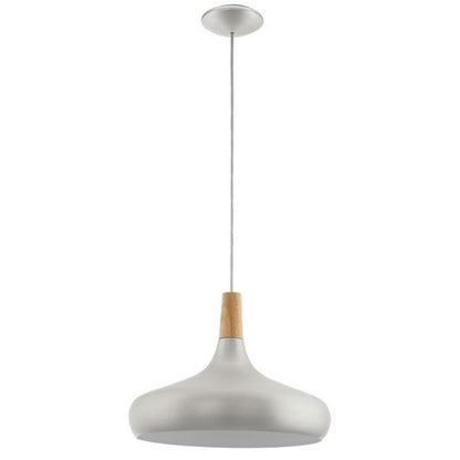 Eglo Sabinar Pendul 1x60W, Ø40 cm, crom mat