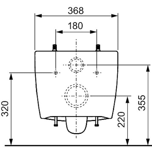 Vas WC suspendat Tece Neo Rimless 37x54 cm evacuare orizontala