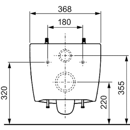 Vas WC suspendat Tece Neo Rimless 37x54 cm evacuare orizontala
