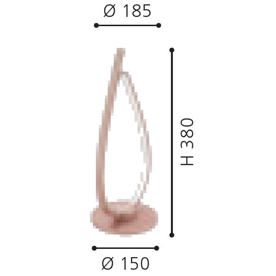 Eglo Palozza Veioza 1x18W, roz (rose gold)
