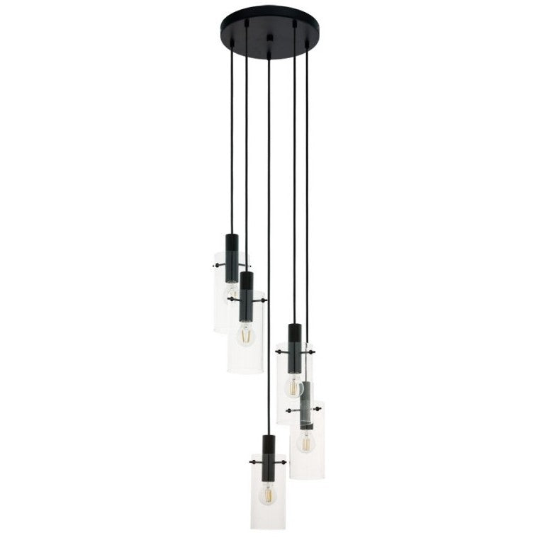 Eglo Montefino Pendul 5x60W, negru