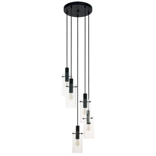 Eglo Montefino Pendul 5x60W, negru
