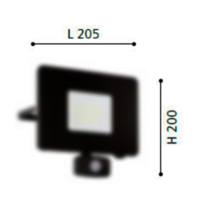 Eglo Faedo 3 Proiector cu senzor 1x50W, negru