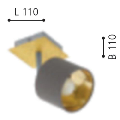Eglo Valbiano Aplica cu spot 1x10W, gri inchis/auriu