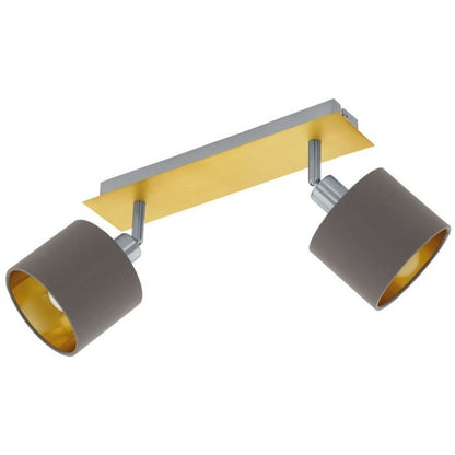 Eglo Valbiano Aplica cu 2 spoturi 2x10W, gri inchis/auriu