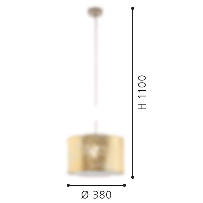 Eglo Viserbella Pendul 1x60W, auriu