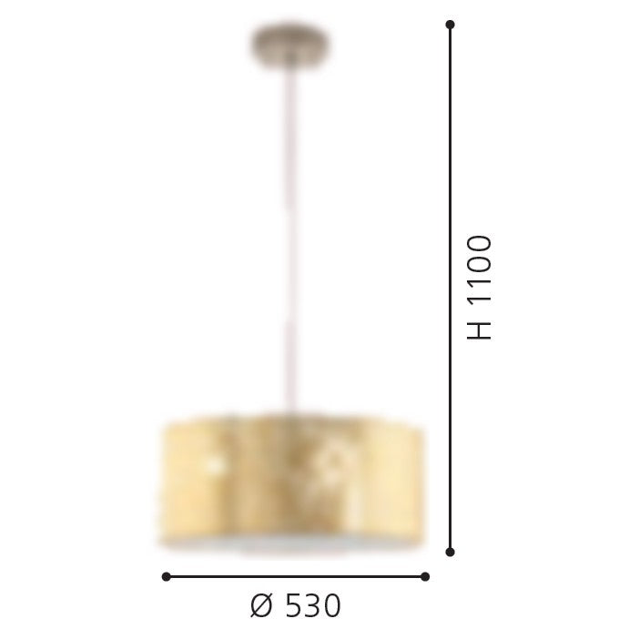 Eglo Viserbella Pendul 3x60W, auriu