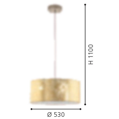 Eglo Viserbella Pendul 3x60W, auriu