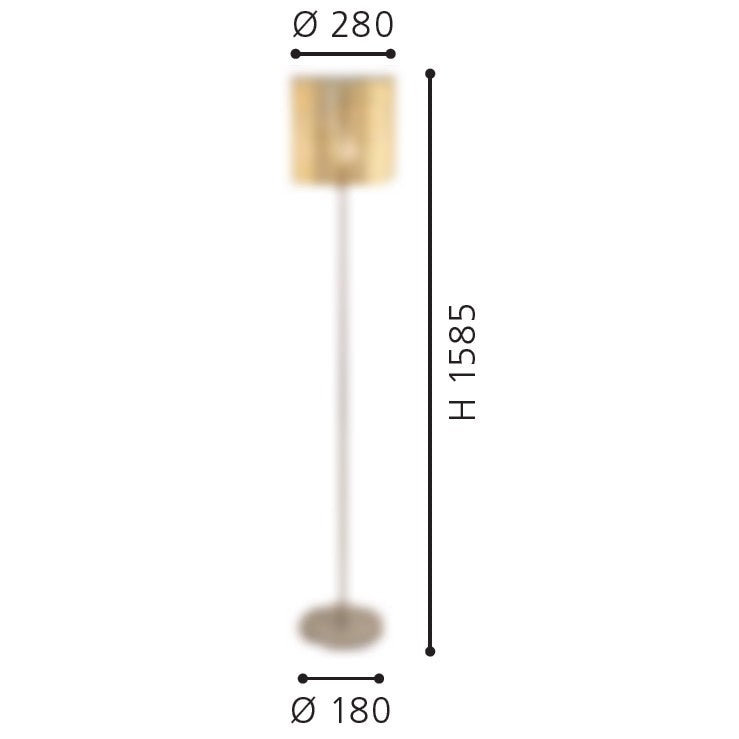 Eglo Viserbella Lampadar 1x60W, auriu