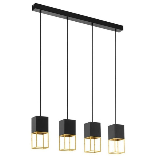 Eglo Montebaldo Pendul 4x5W, negru/auriu