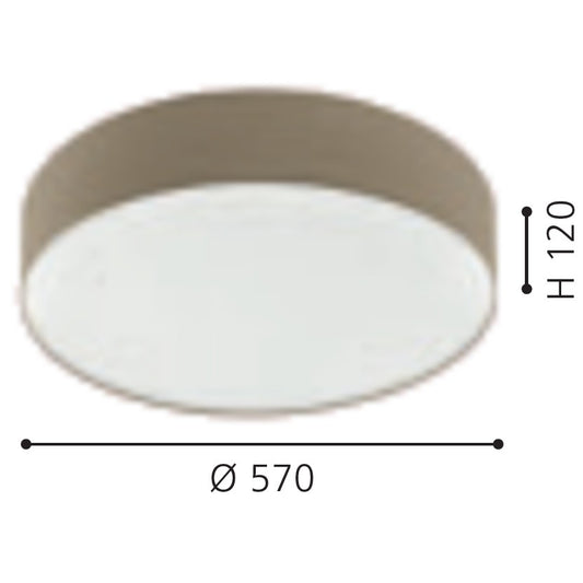 Eglo Romao 3 Plafoniera 1x40W, bej/alb
