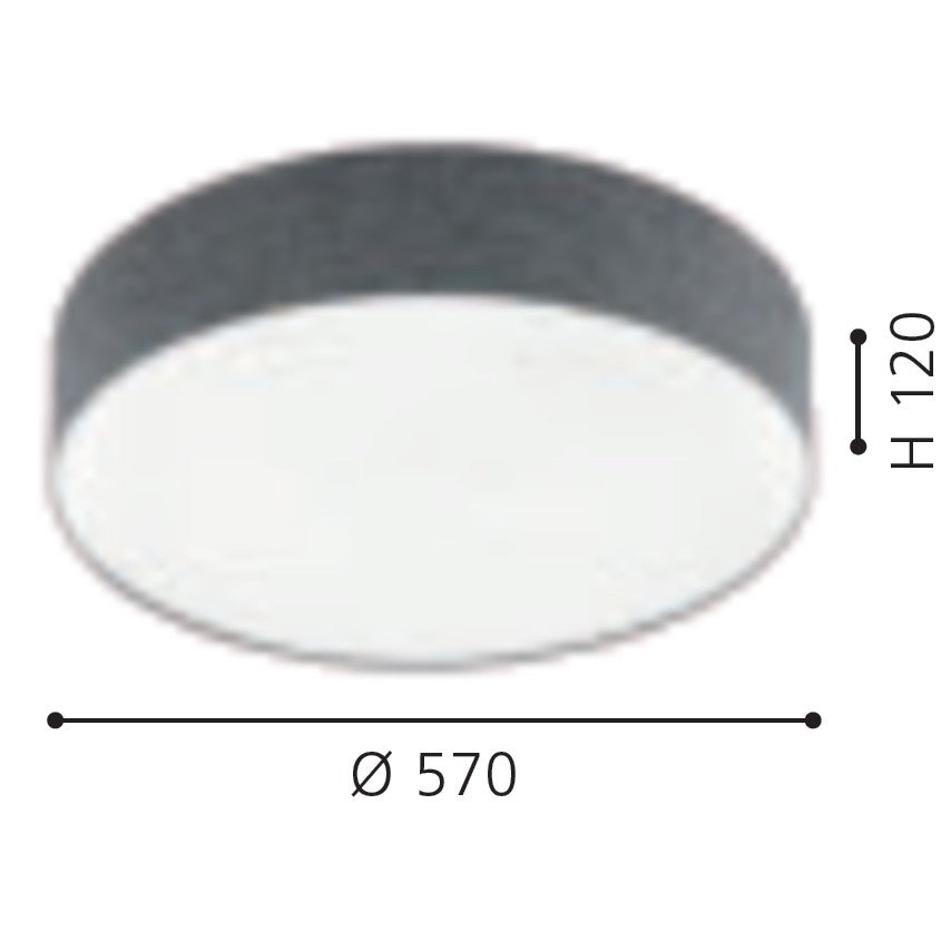 Eglo Romao Plafoniera 1x40W, gri/alb