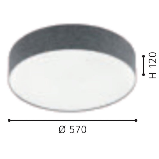 Eglo Romao Plafoniera 1x40W, gri/alb