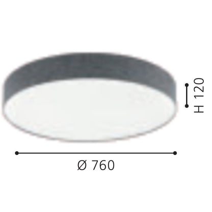 Eglo Romao Plafoniera 1x60W, gri/alb