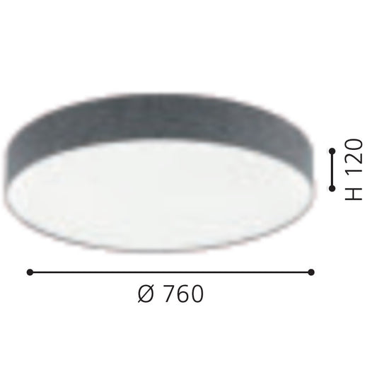 Eglo Romao Plafoniera 1x60W, gri/alb