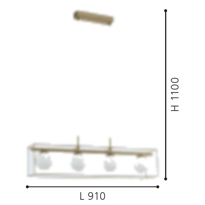 Eglo Vallaspra Pendul 4x40W, bronz