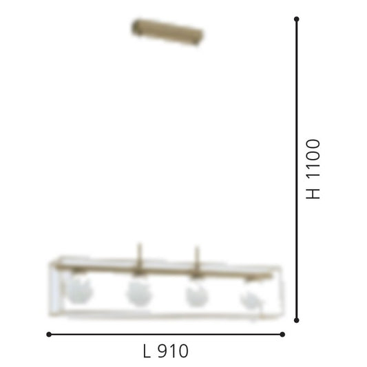 Eglo Vallaspra Pendul 4x40W, bronz