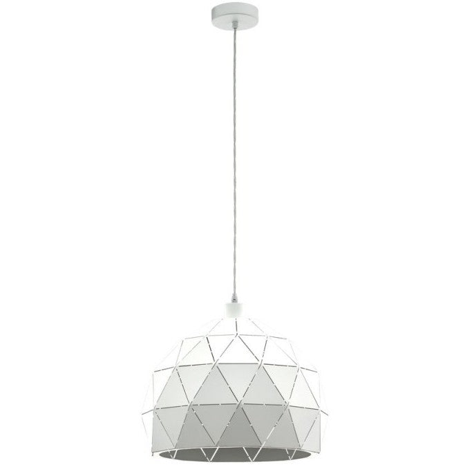 Eglo Roccaforte Pendul 1x60W, alb, Ø40 cm