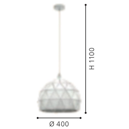 Eglo Roccaforte Pendul 1x60W, alb, Ø40 cm