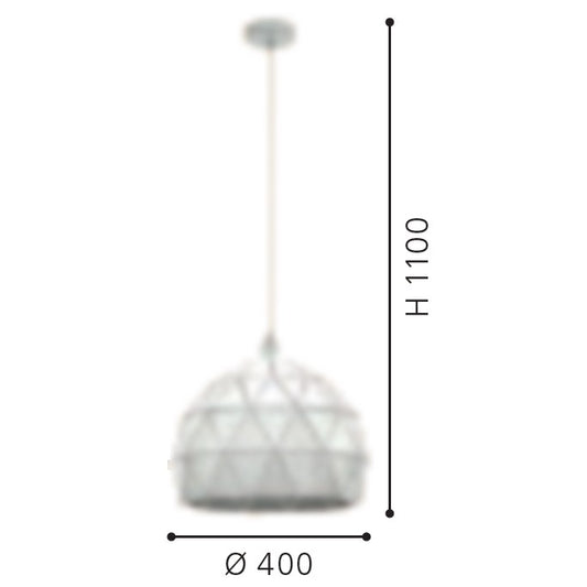 Eglo Roccaforte Pendul 1x60W, alb, Ø40 cm