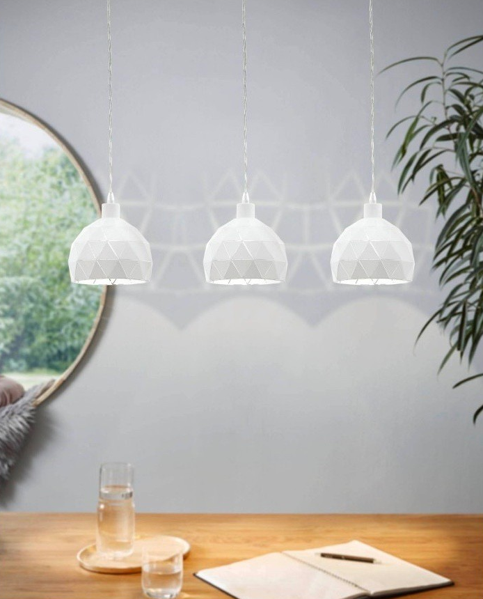 Eglo Roccaforte Pendul 3x40W, alb