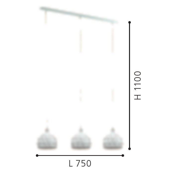 Eglo Roccaforte Pendul 3x40W, alb
